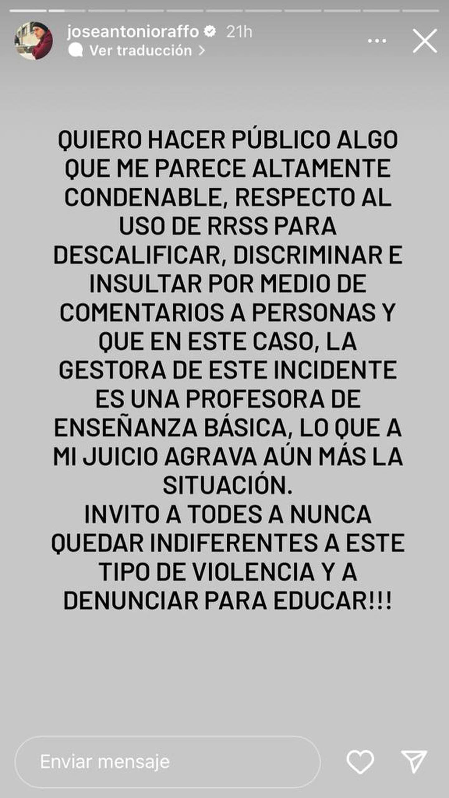 Lux Pascal denunció mensajes transfóbico de profesora en Instagram: José Antonio Raffo la defendió