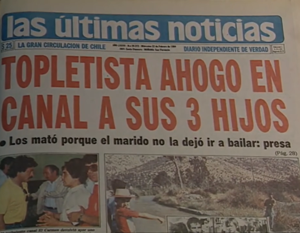 Mujer ahorgó a sus tres hijos en canal de Santiago.
