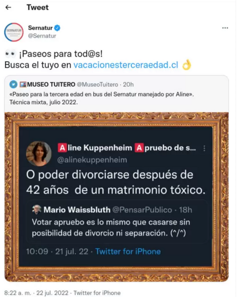 Otro polémico tuit de Gobierno: Sernatur se burló de adherente al Rechazo