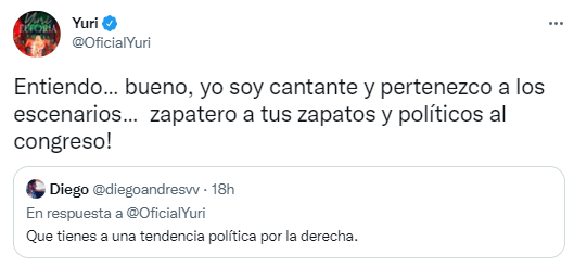 La respuesta de Yuri a usuario que pidió suspender The Voice.
