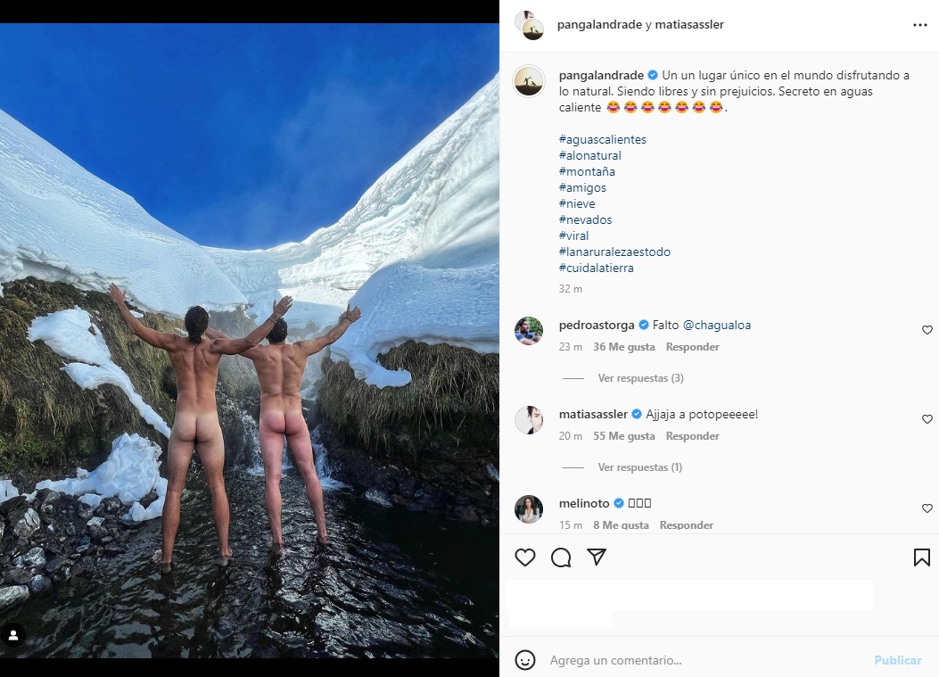 Desnudo Matías Assler y Pangal Andrade