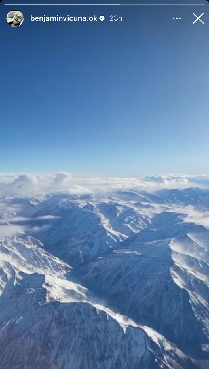 Benjamín Vicuña viaje Chile salud papá