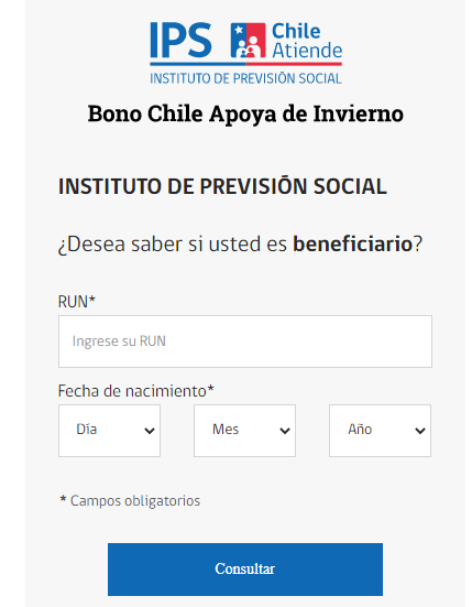 Bono Chile Apoya Invierno