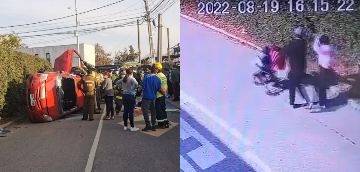 Carabinero de civil atropelló a madre e hijo en coche en Calera de Tango: cámara registró el momento