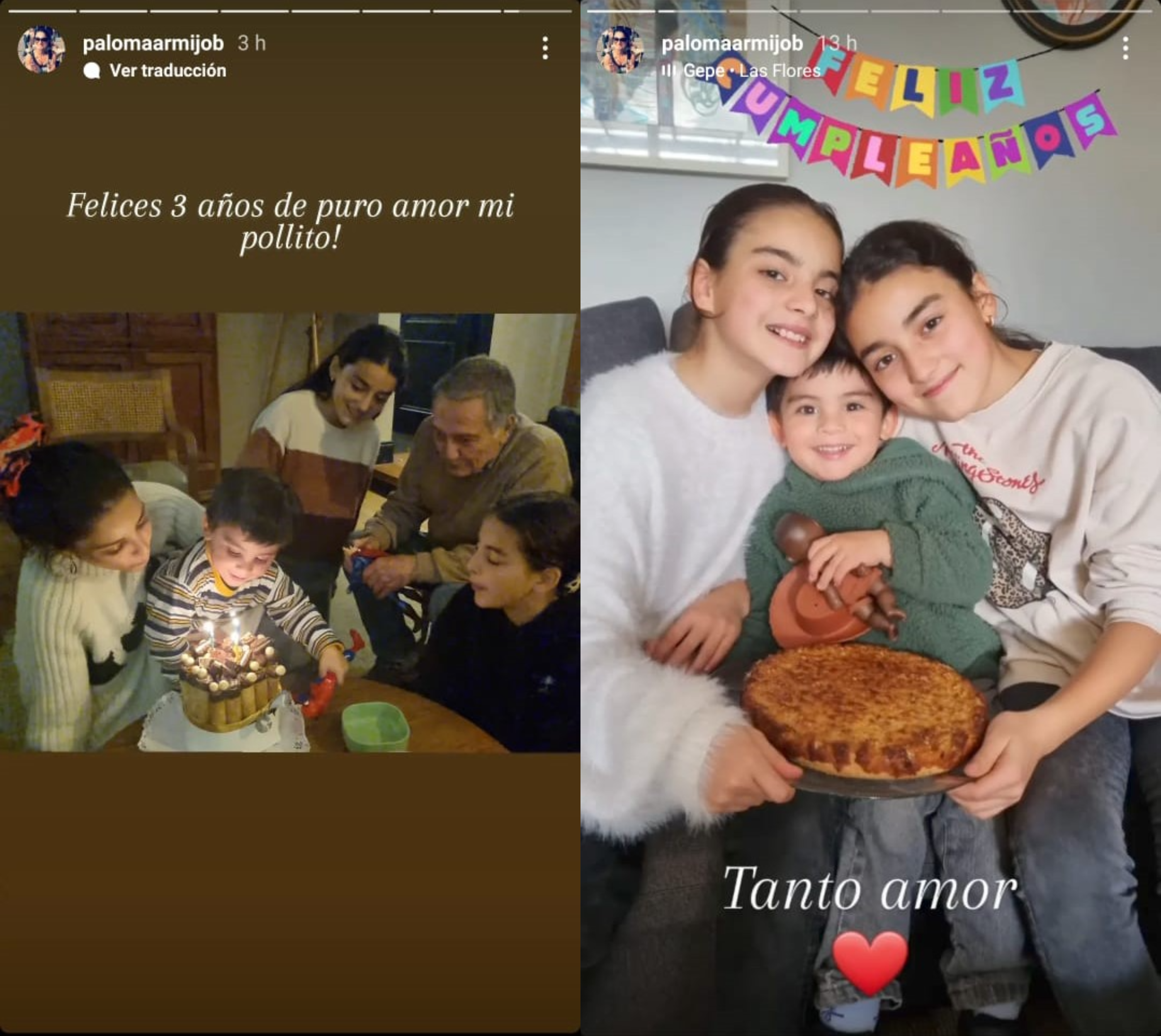 Hijo menor de Gonzalo Ramírez cumplió 3 años y familia lo celebró.