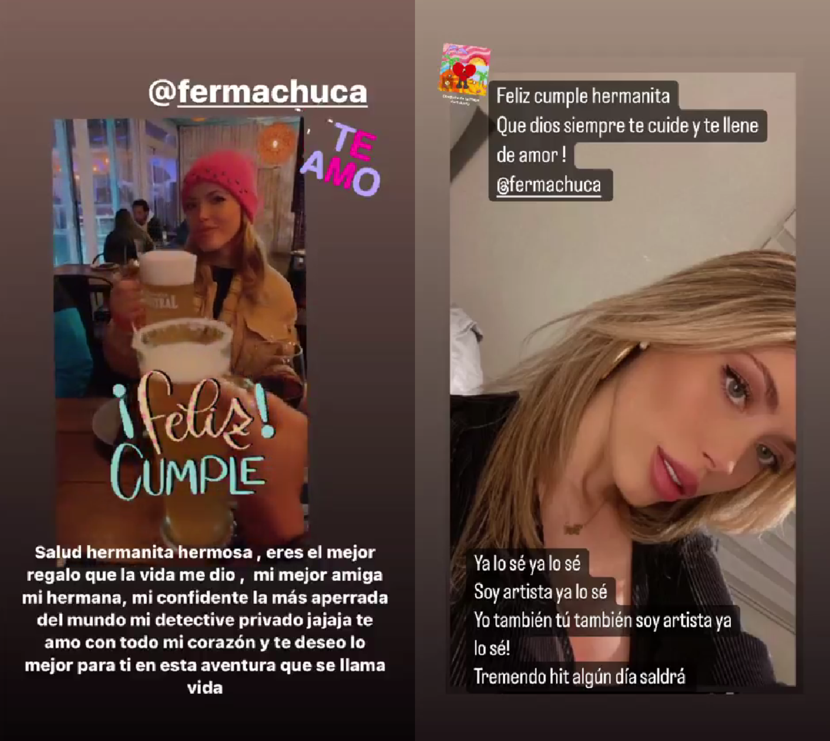 Rigeo y Daniela Aránguiz saludaron a su hermana.