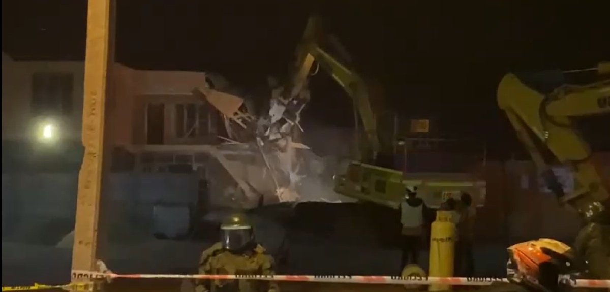 Registran impactante demolición de 