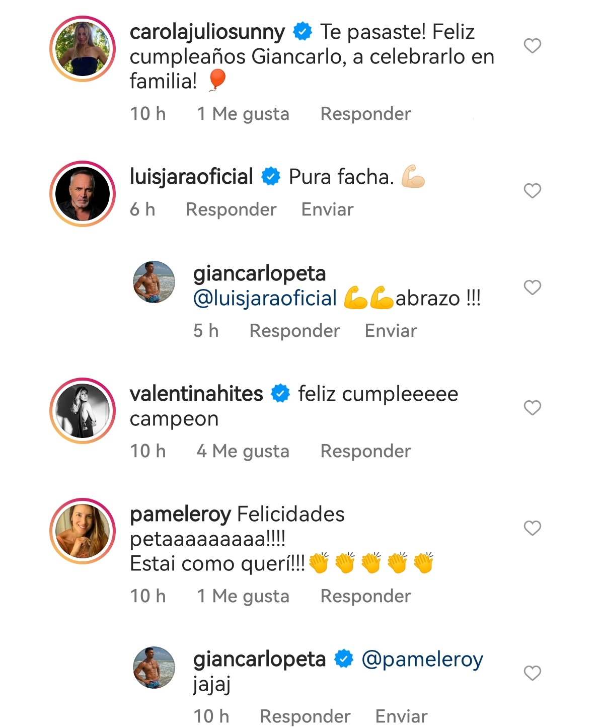 Giancarlo Petaccia cumpleaños