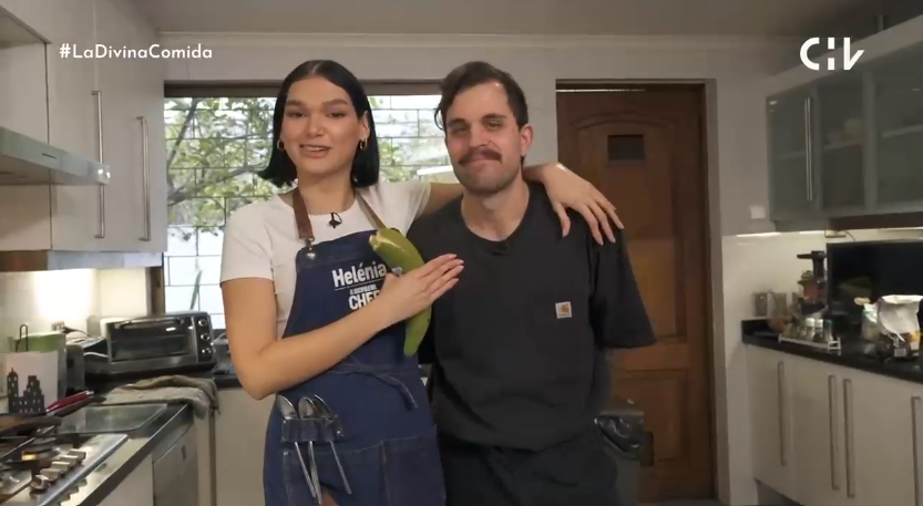 Helénia Melán presentó a su nueva pareja en 'La divina comida'.