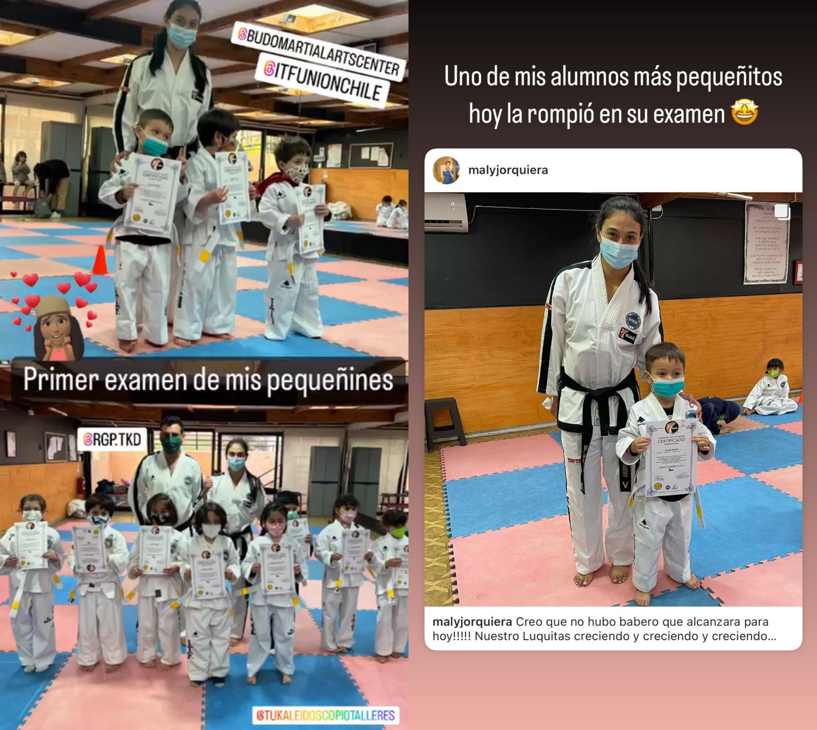 Maly Jorquiera compartió logro de su hijo.