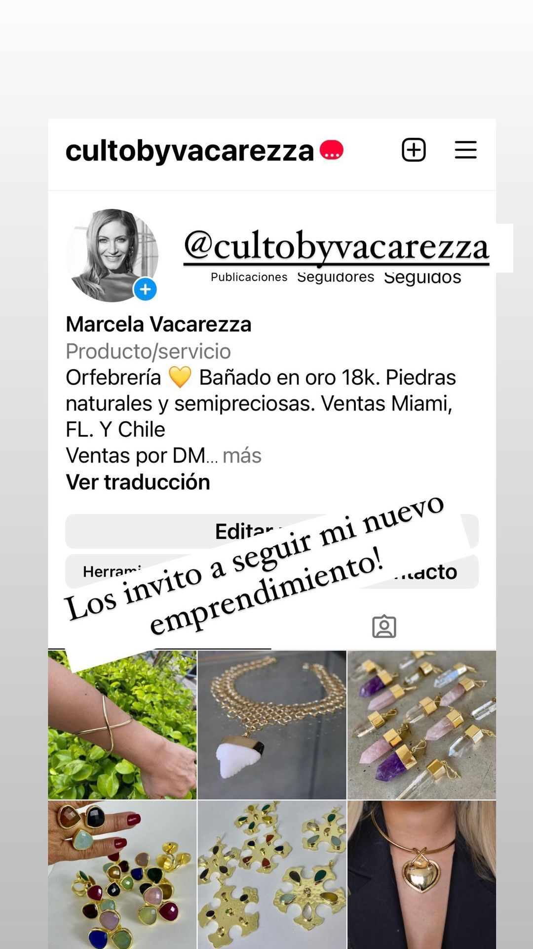 Marcela Vacarezza tiene nuevo emprendimiento