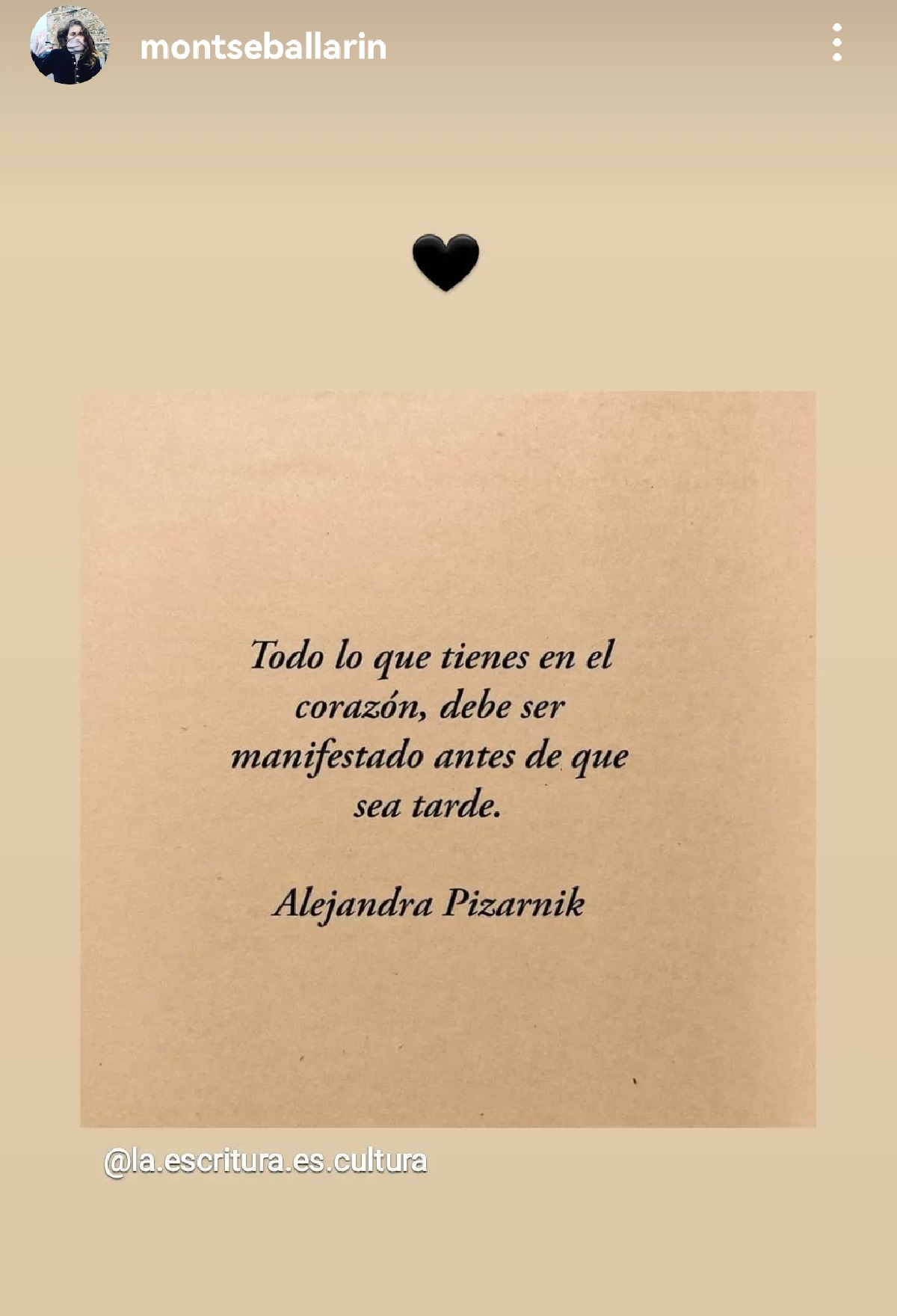 Mensaje Montse Ballarín