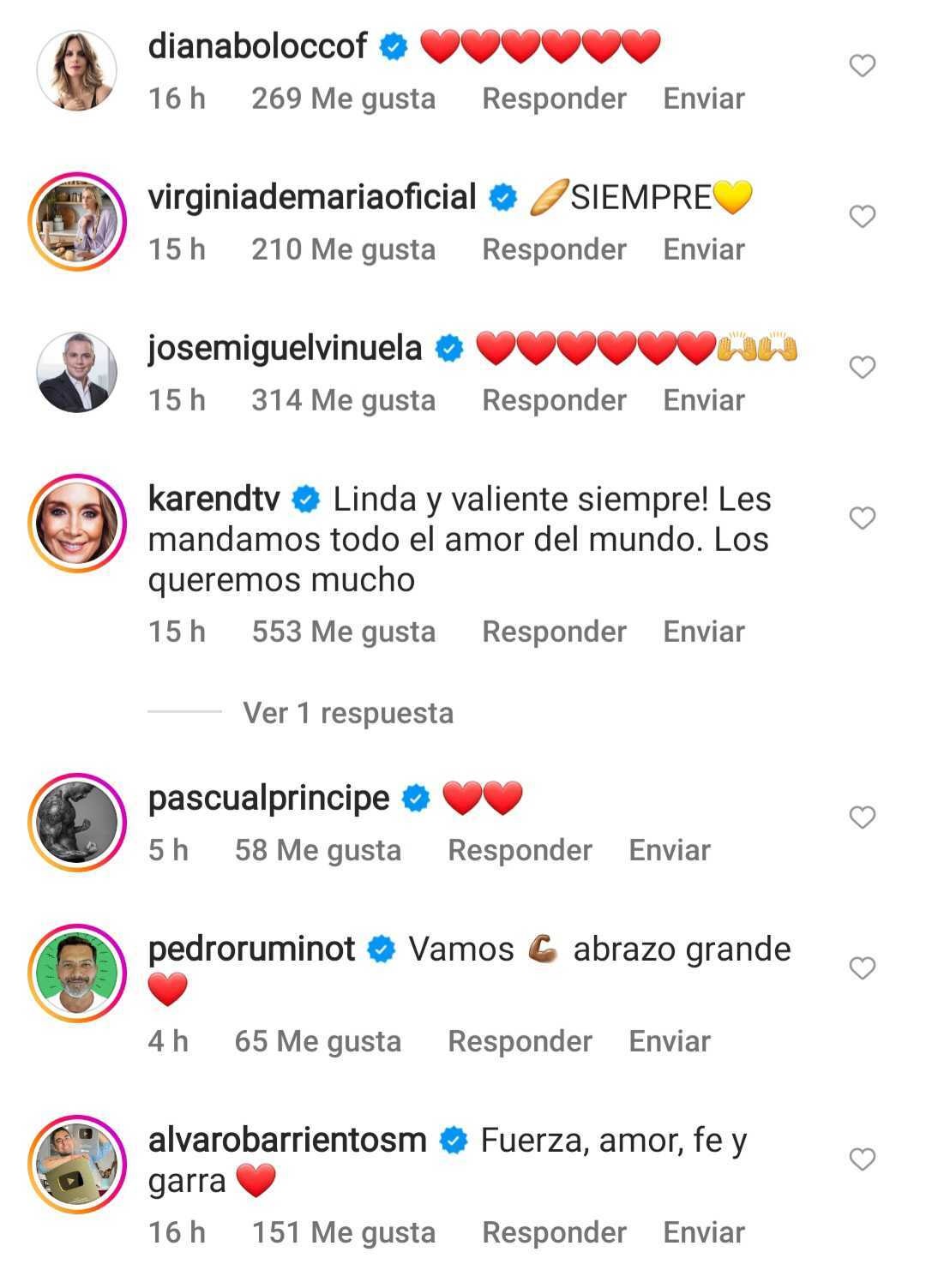 Claudia Conserva mensaje de famosos