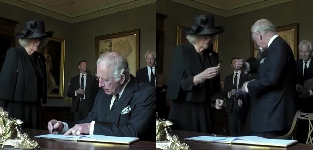 Captan nueva molestia del rey Carlos III por un lápiz: 