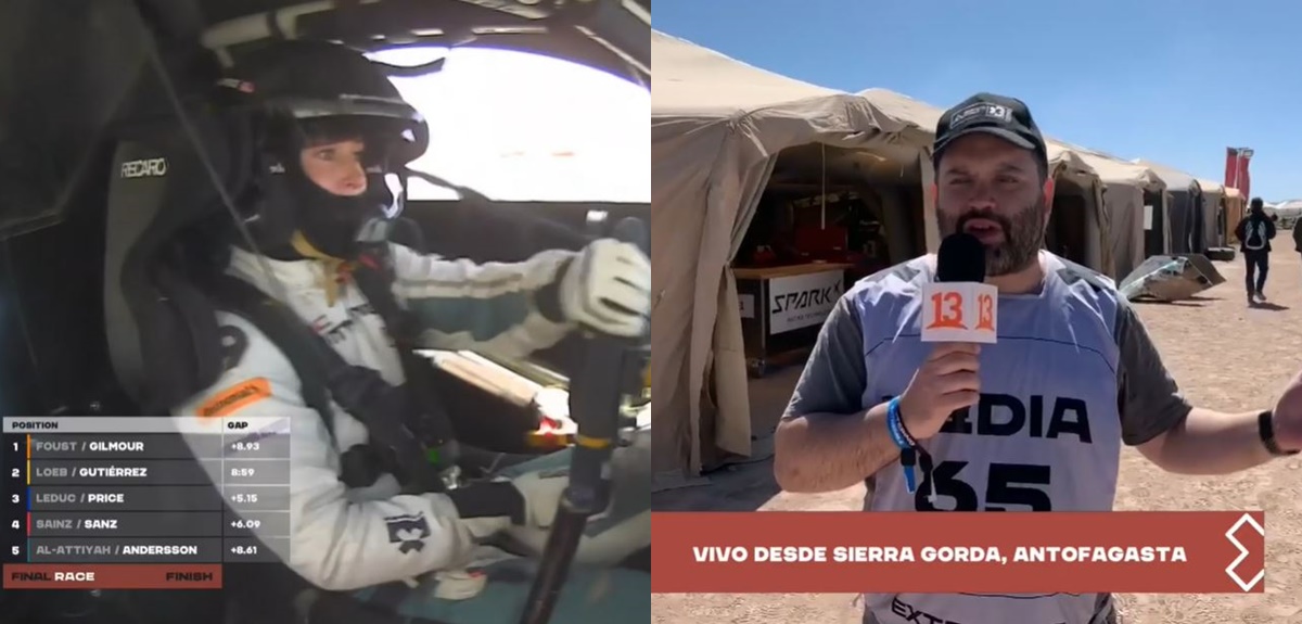 Canal 13 saca cuenta alegres tras transmisión del rally de autos eléctricos Extreme E