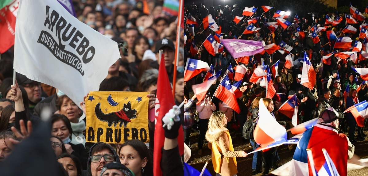 Plebiscito: masivos cierres de campaña del Apruebo y el Rechazo en Santiago y regiones