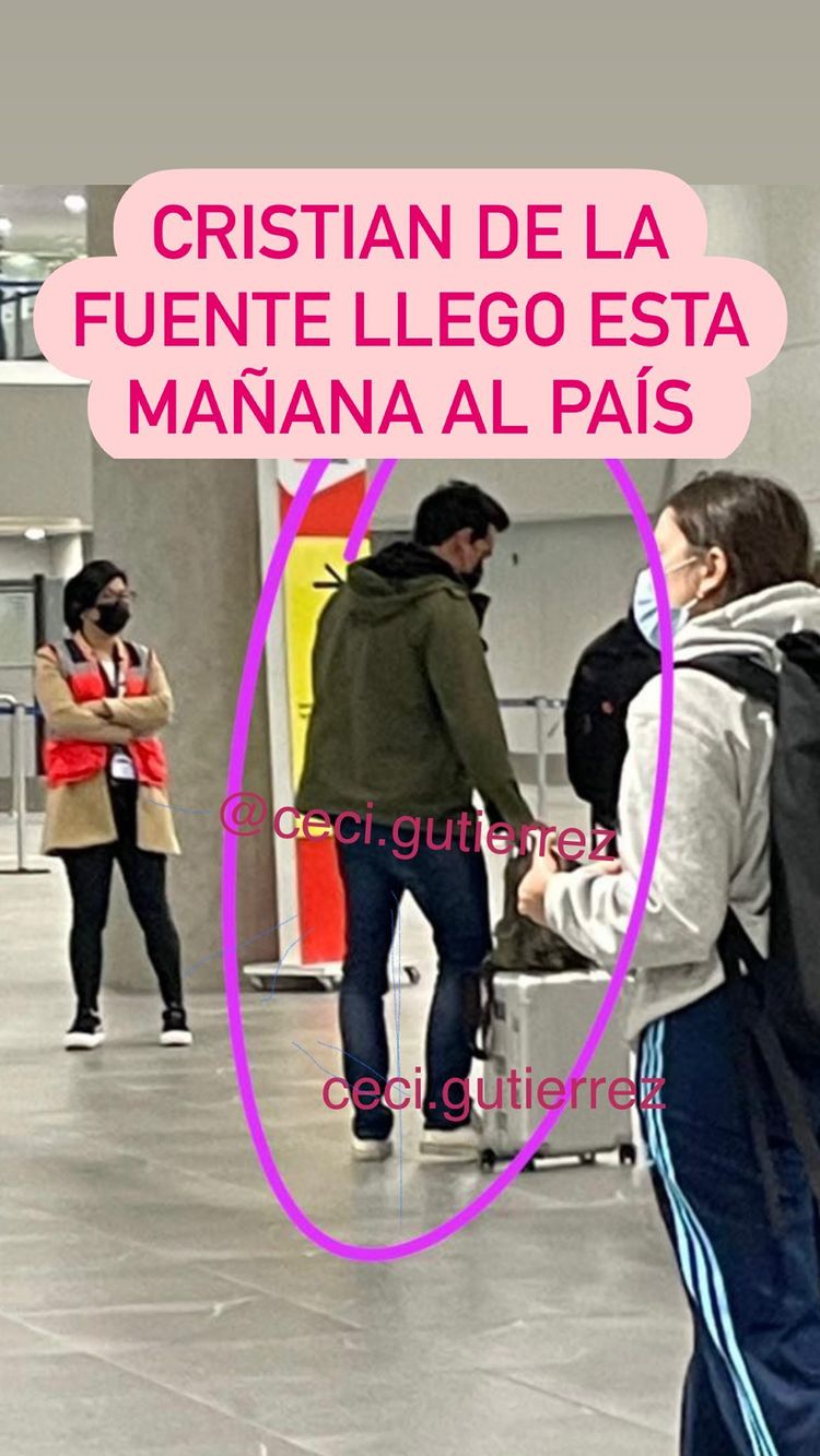 Cristián de la fuente llega a Chile por cumpleaños de su hija Laura