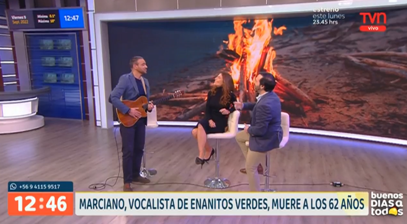 Gonzalo Ramírez sorprendió al cantar y tocar guitarra en el matinal: homenajeó a los Enanitos Verdes