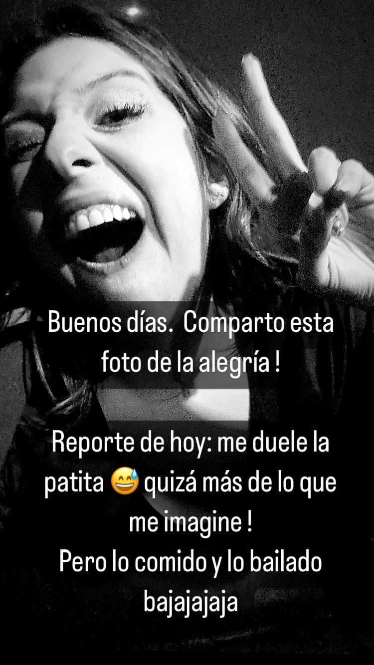 María José Quintanilla terminó lesionada tras shows del fin de semana