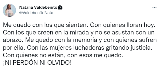 Natalia Valdebenito criticó a Rodrigo Sepúlveda.