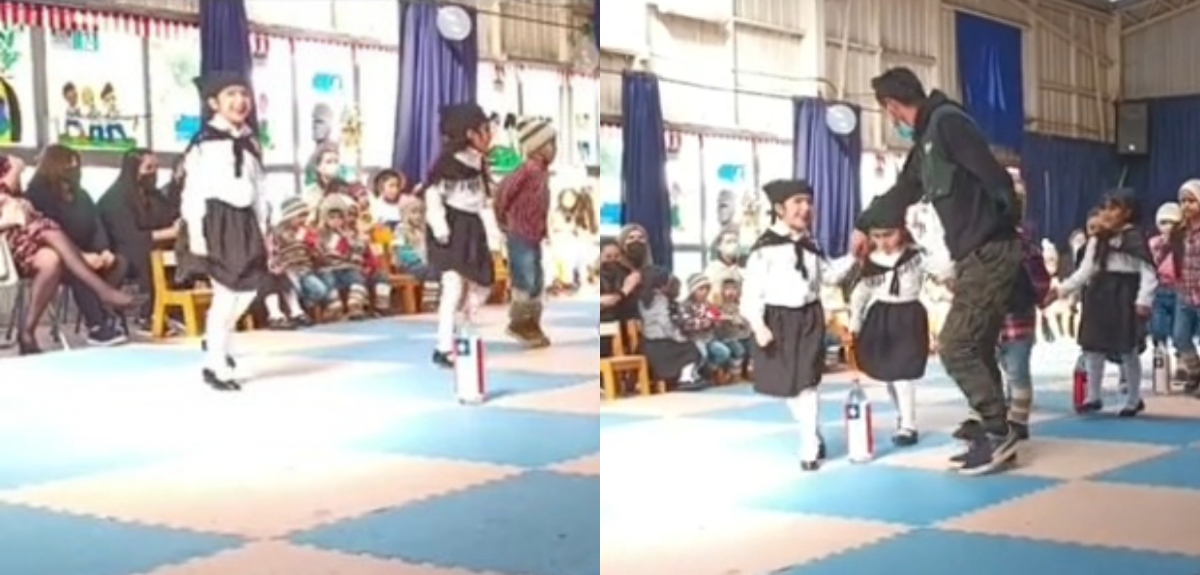 La historia tras video viral del padre que acompañó a su hija en baile escolar: 