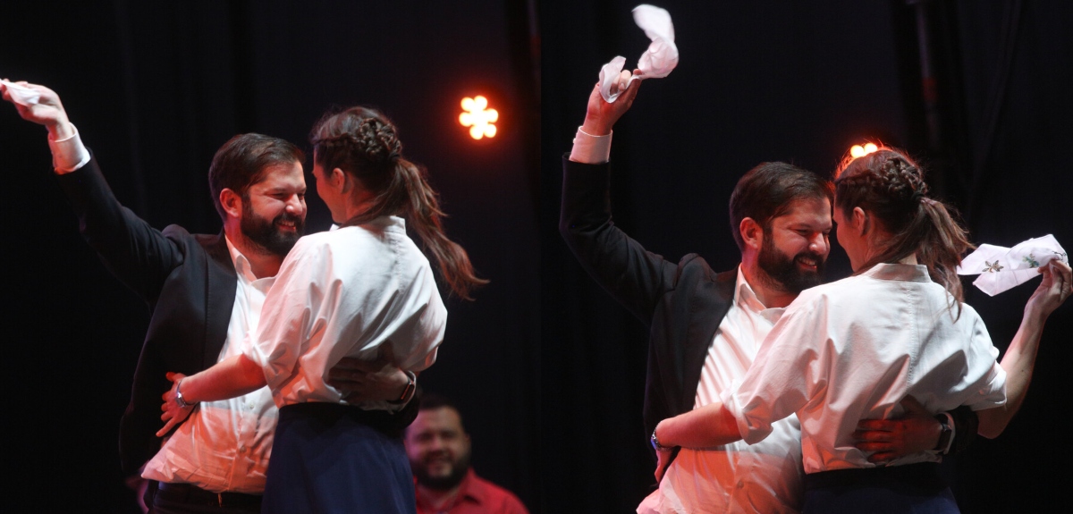 ¿Superó la prueba? Así fue el primer pie de cueca de Gabriel Boric en fondas del Parque O’Higgins