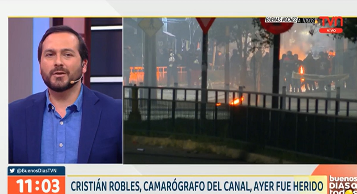 Rafael Venegas saludo camarografo baleado 11 septiembre