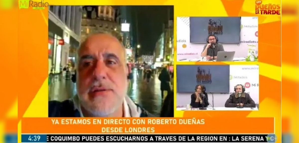 Roberto Dueñas apareció como corresponsal desde Londres: así es el presente del mánager