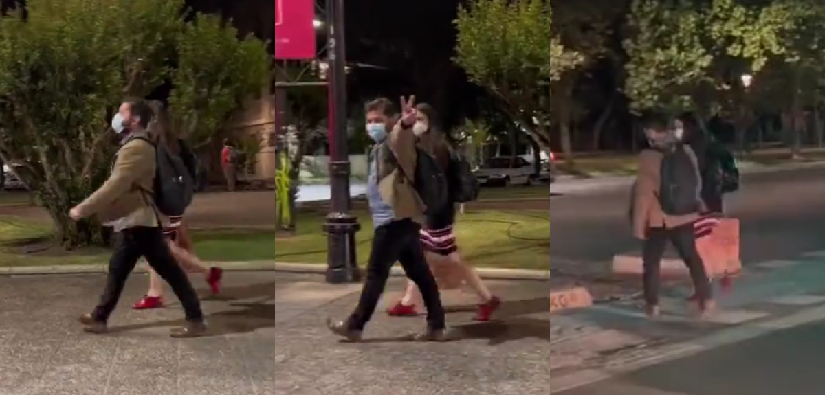 Aclaran video que muestra a Gabriel Boric e Irina Karamanos caminando sin escolta a medianoche