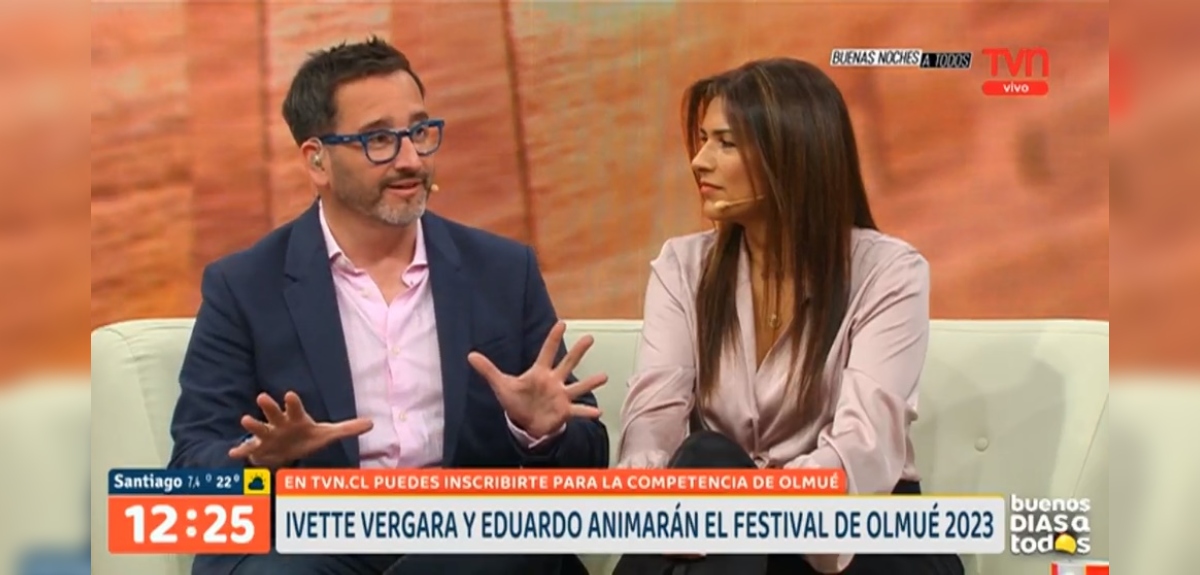 Ivette y Eduardo sobre festival de Olmué
