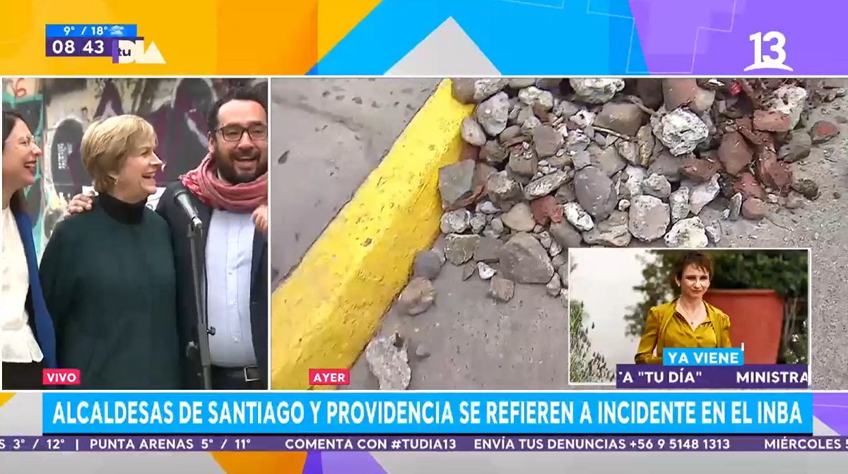 Abrazo entre Evelyn Matthei y Nicolás Cataldo