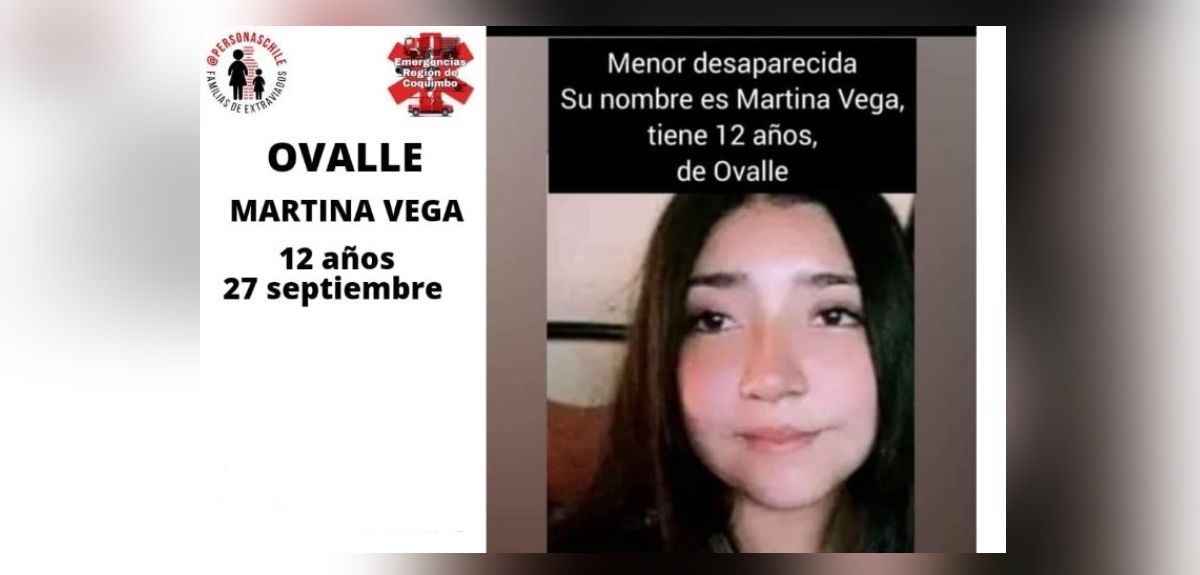 Adolescente de 12 años desapareció hace 6 días en Ovalle: familia la busca intensamente y pide ayuda
