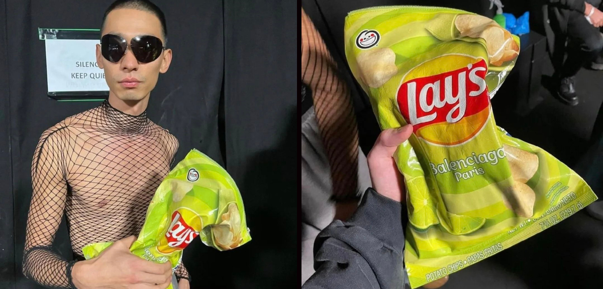 ¿Qué moda es esta? Balenciaga presentó carísima cartera con forma de paquete de papas fritas