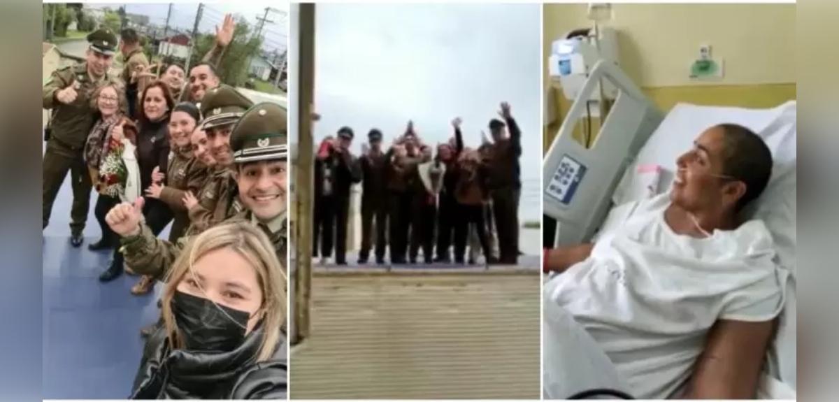 Carabinera con cáncer fue sorprendida por compañeros en hospital de La Unión: video es viral