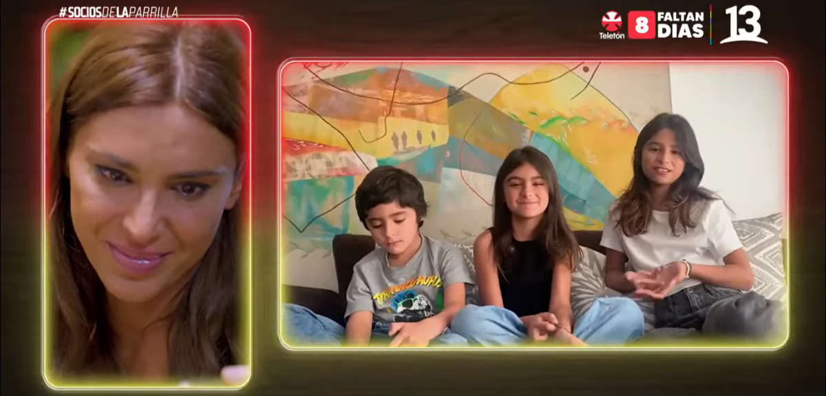 Carla Ballero se emocionó con inesperado saludo de sus padres e hijos en 'Socios de la parrilla'