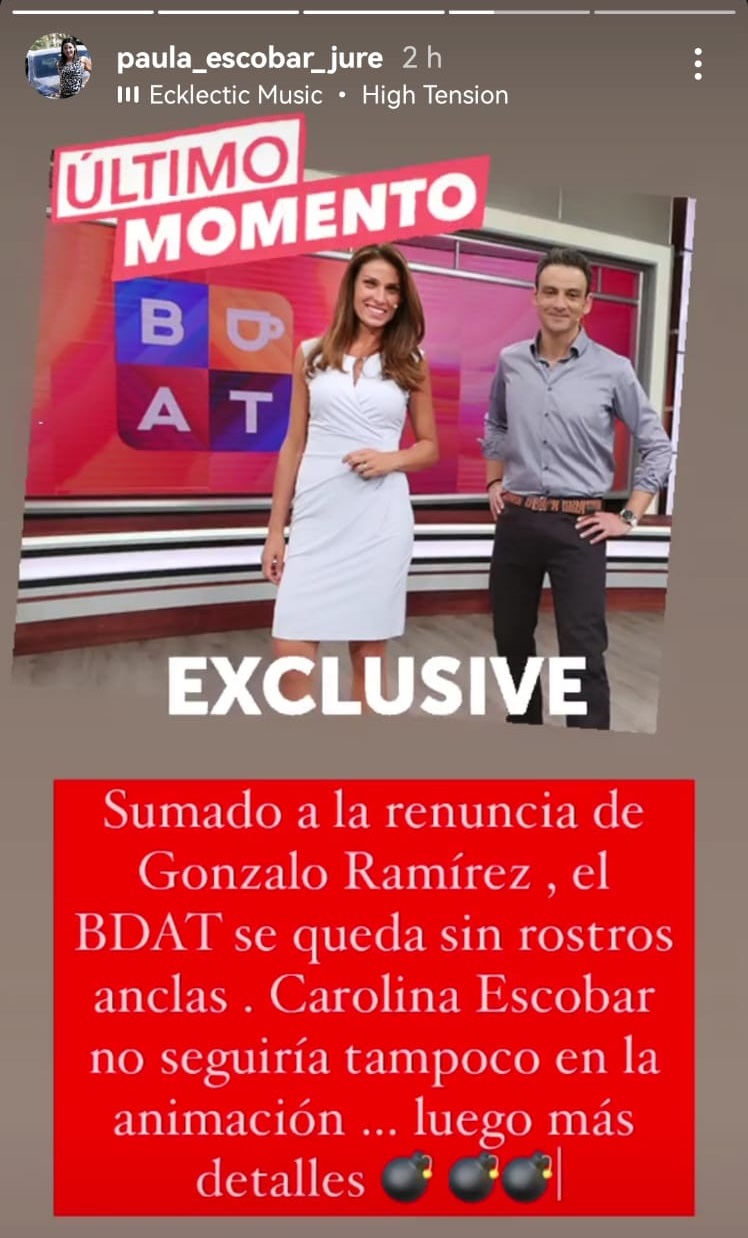 Paula Escobar asegura que Carola Escobar renunció al Buenos Días a Todos