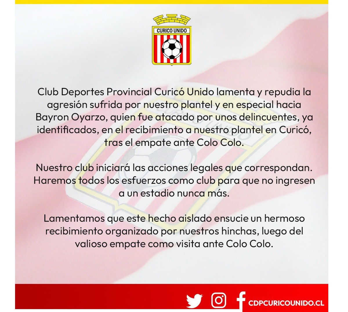 comunicado Curicó Unido