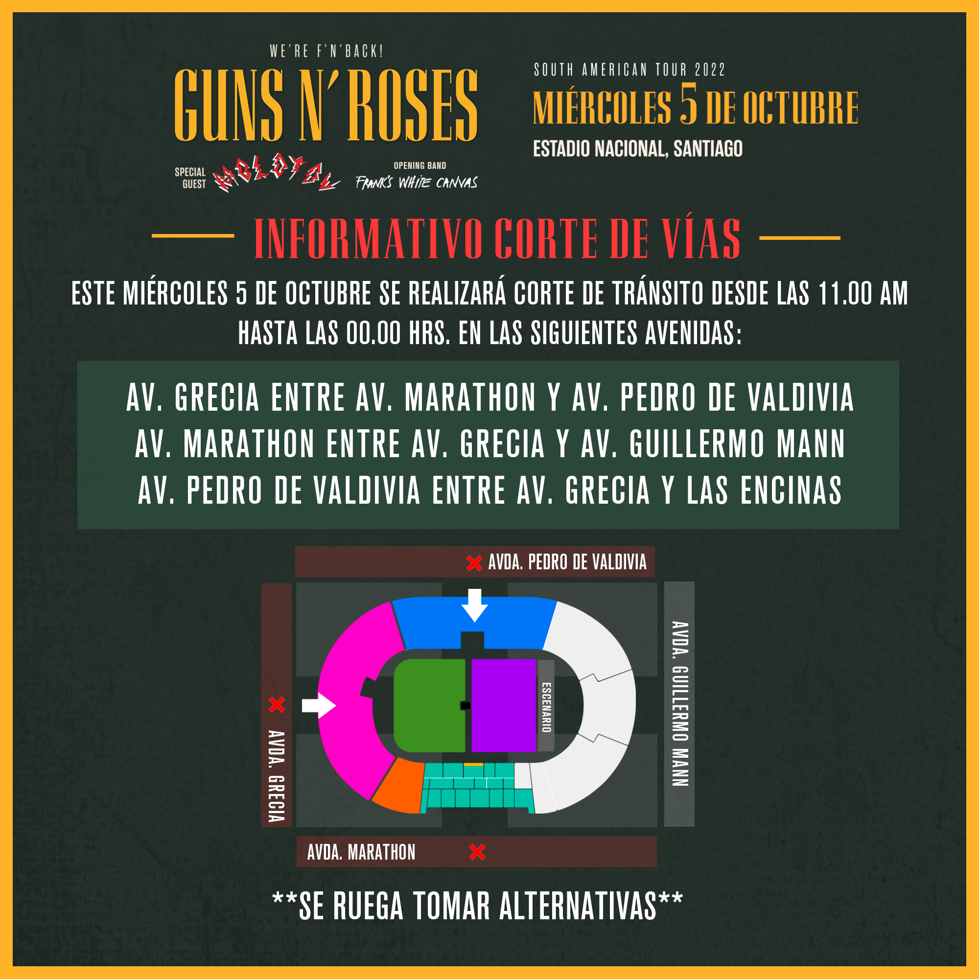 Guns N' Roses en Chile: todo lo que no puedes olvidar del esperado concierto en el Estadio Nacional