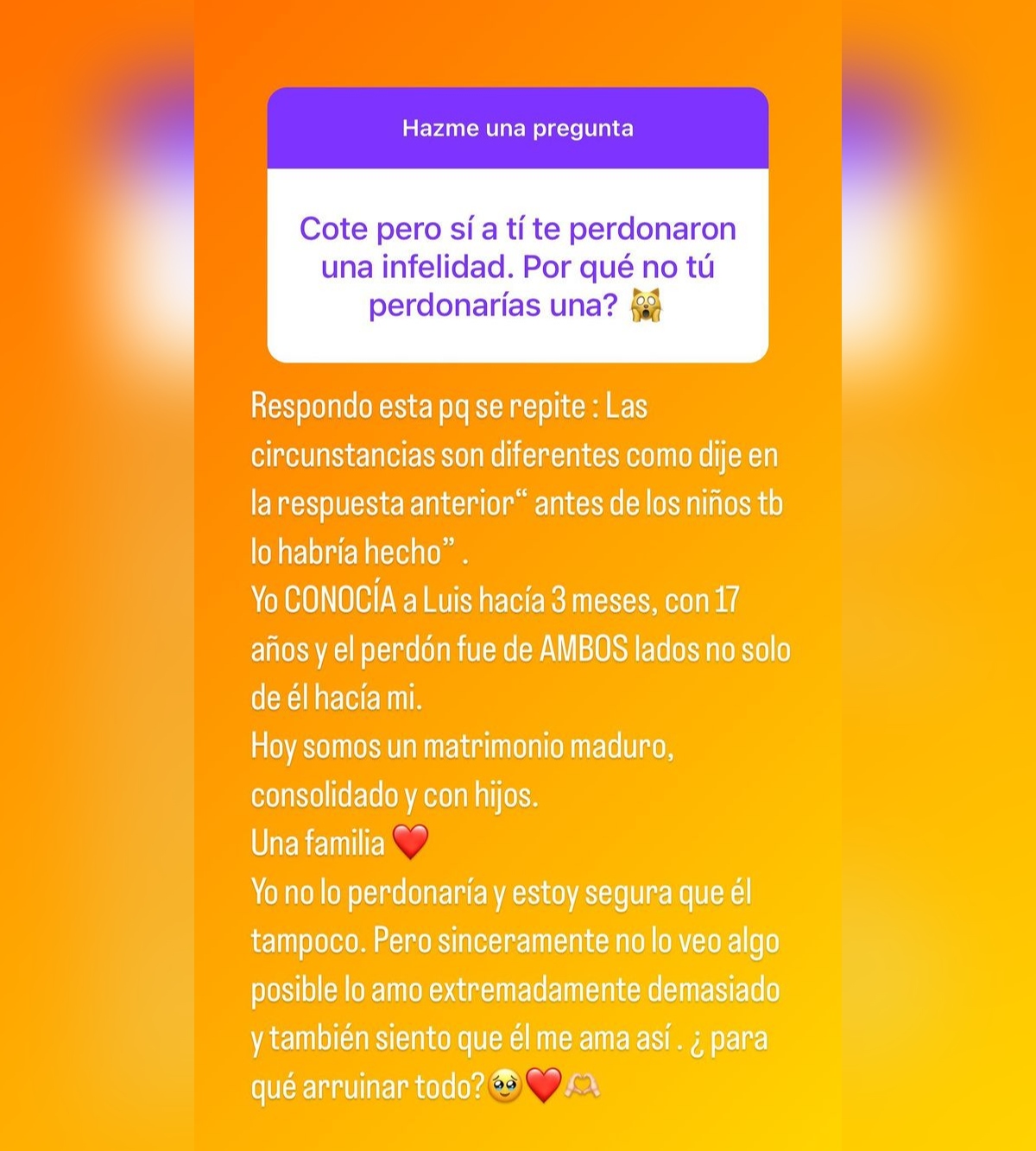 Coté López aseguró que no le perdonaría una infidelidad a Luis Jiménez