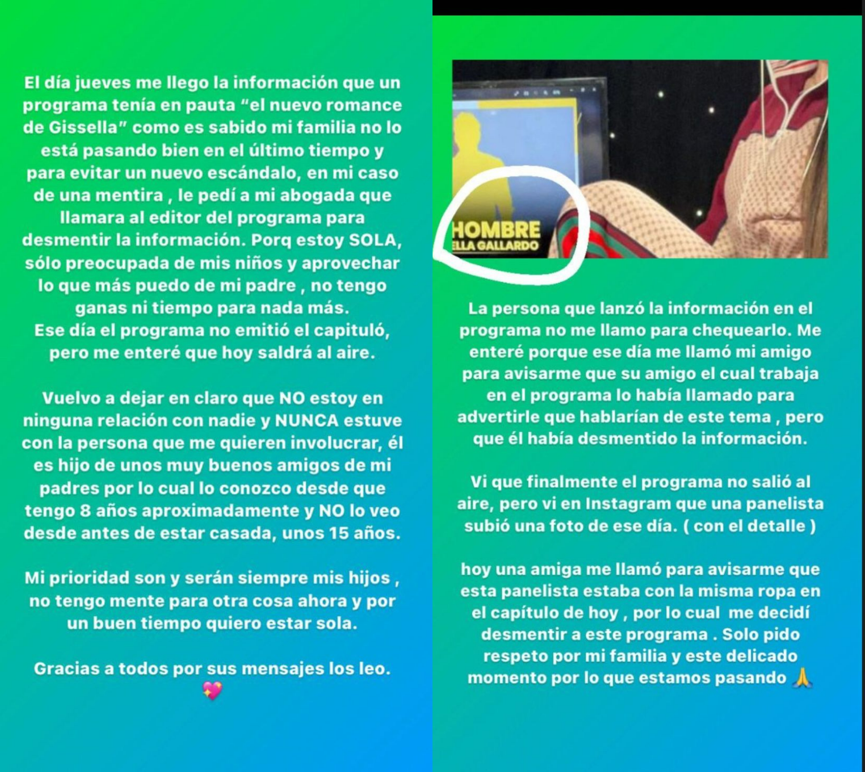 Gissella Gallardo se cansó y alzó la voz tras rumores de nuevo romance.