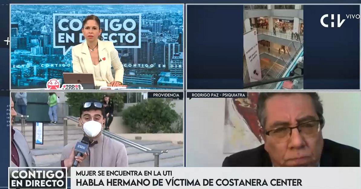 Hermano de mujer que quedó grave tras suicidio en Costanera Center