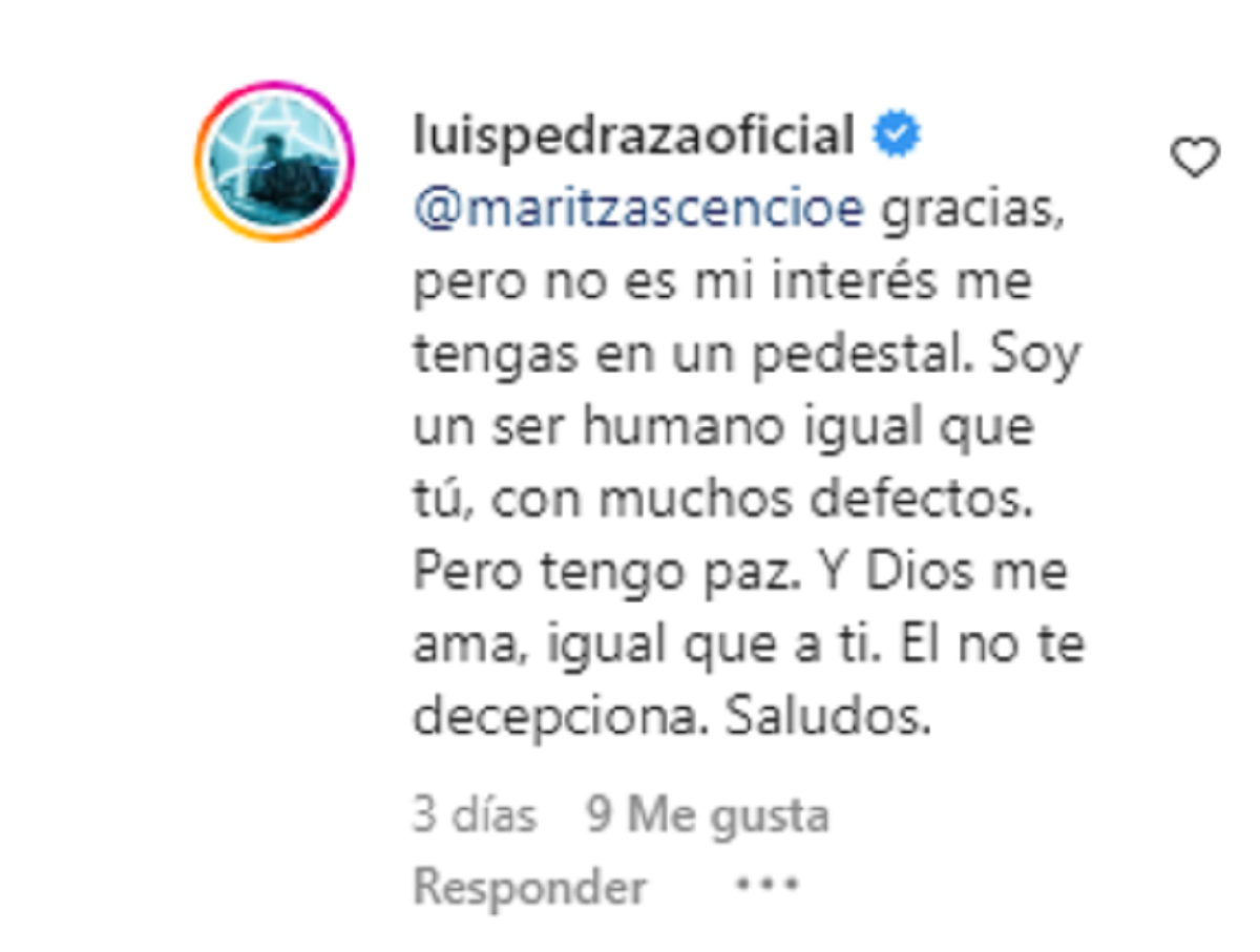 Luis Pedraza contestó críticas de usuarios que lo cuestionaron por dejar de ser pastor evangélico