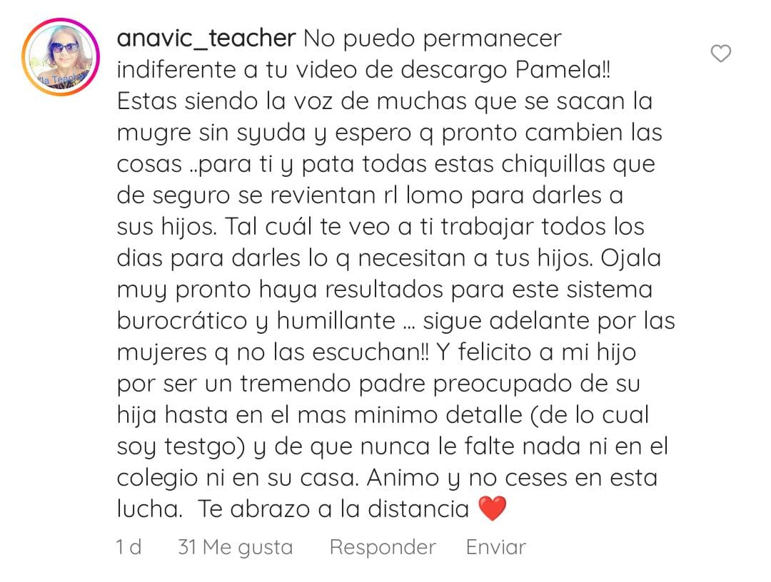 Madre de Jean-Philippe Cretton respaldó a Pamela Díaz
