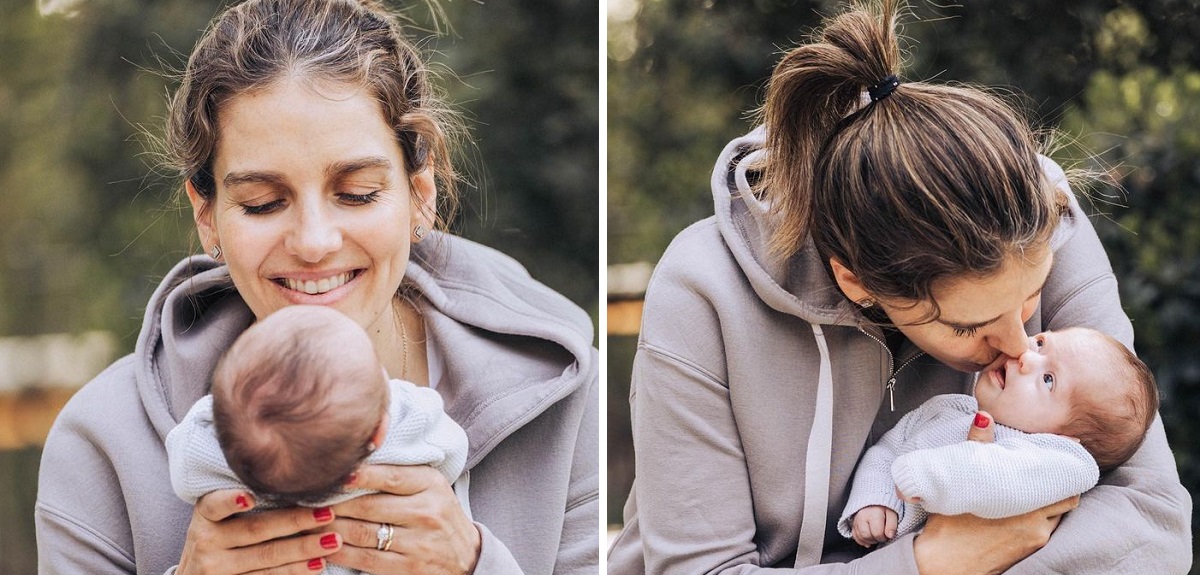 María Luisa Godoy compartió adorables postales con su hijo menor: Domingo cumplió un mes de vida