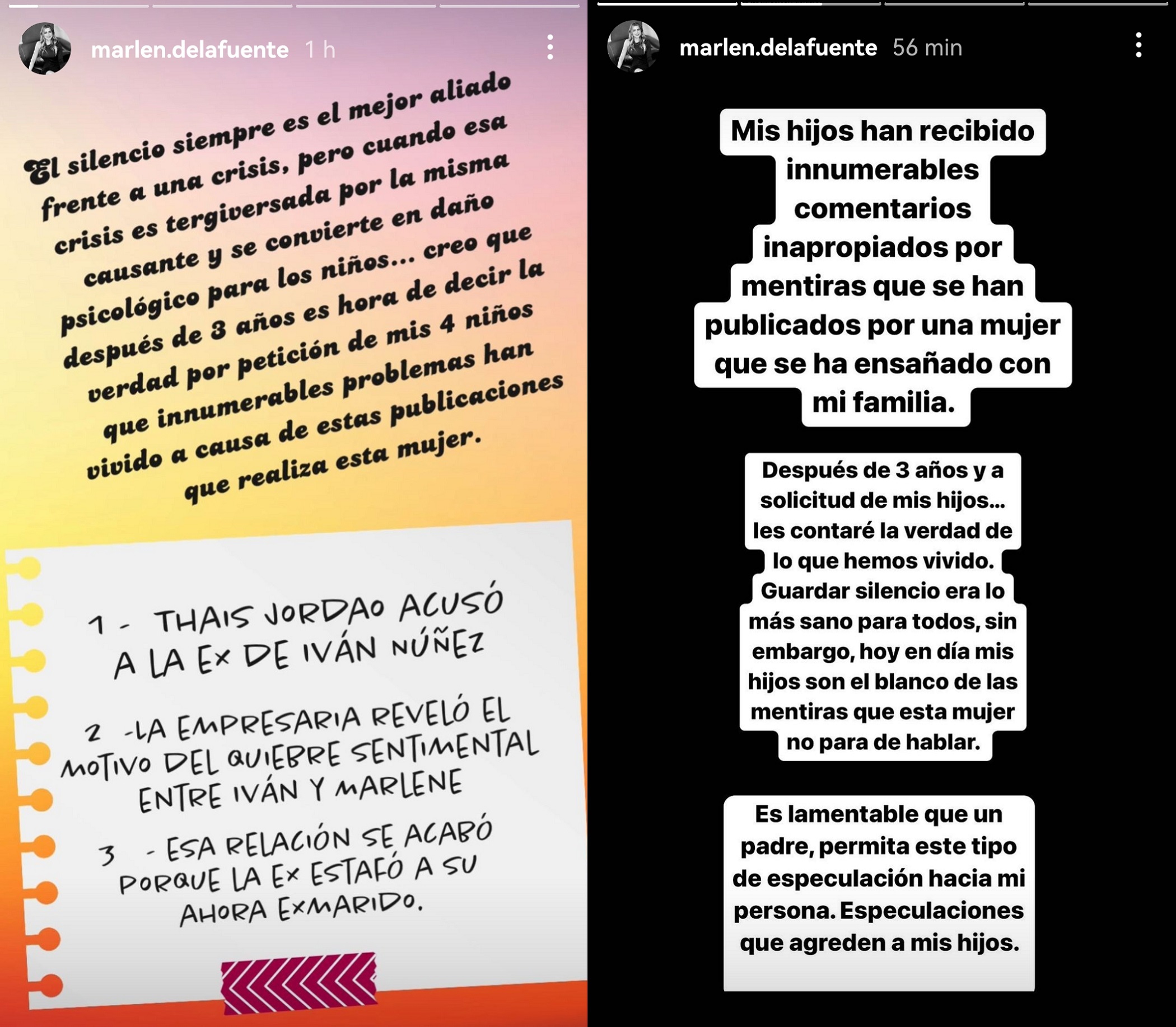 Marlén de la Fuente Iván Núñez