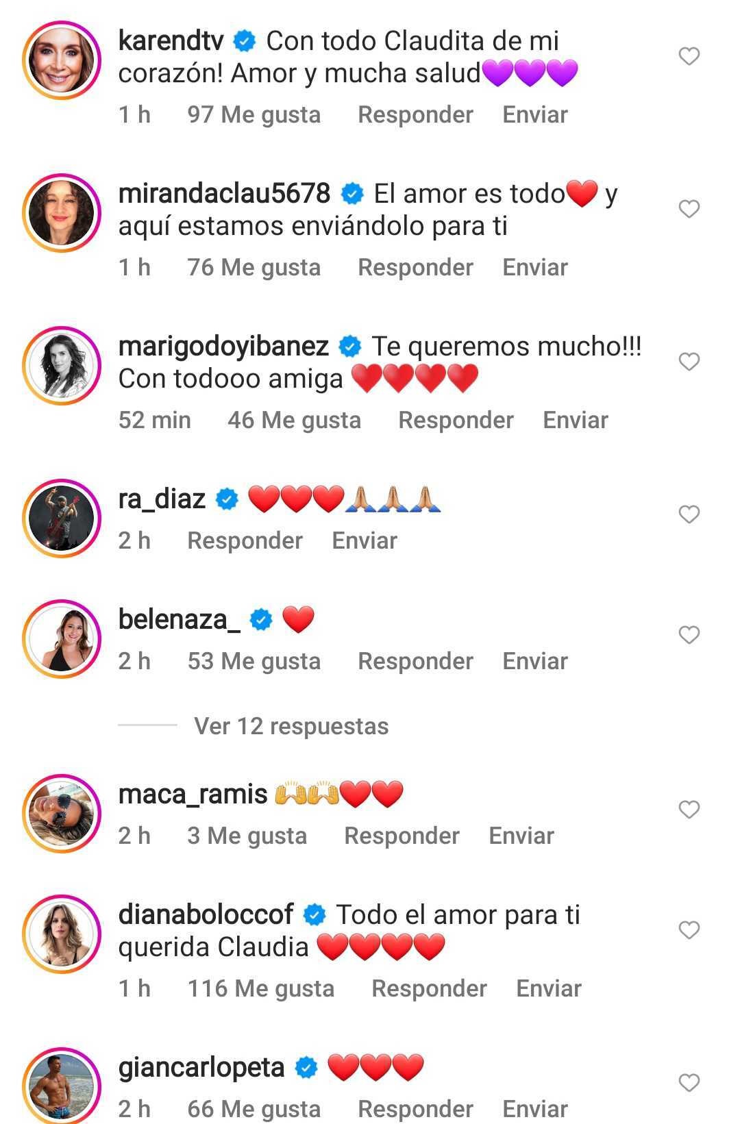 Mensajes apoyo Claudia Conserva