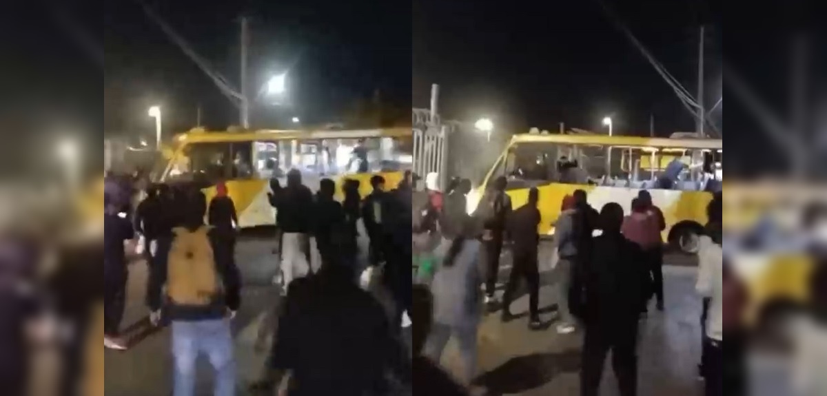 Puente Alto: delincuentes robaron buses del Transantiago para saquear supermercado