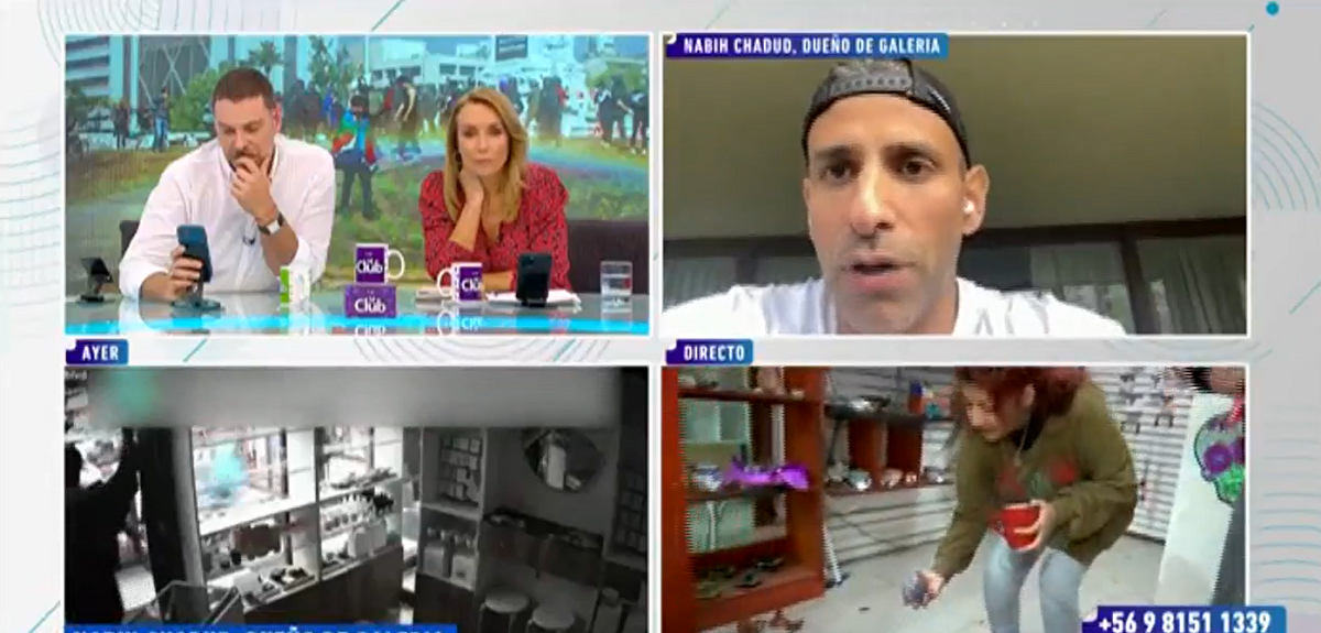 Ex Pelotón Nabih Chadud sufrió el saqueo de su galería en Santiago: 