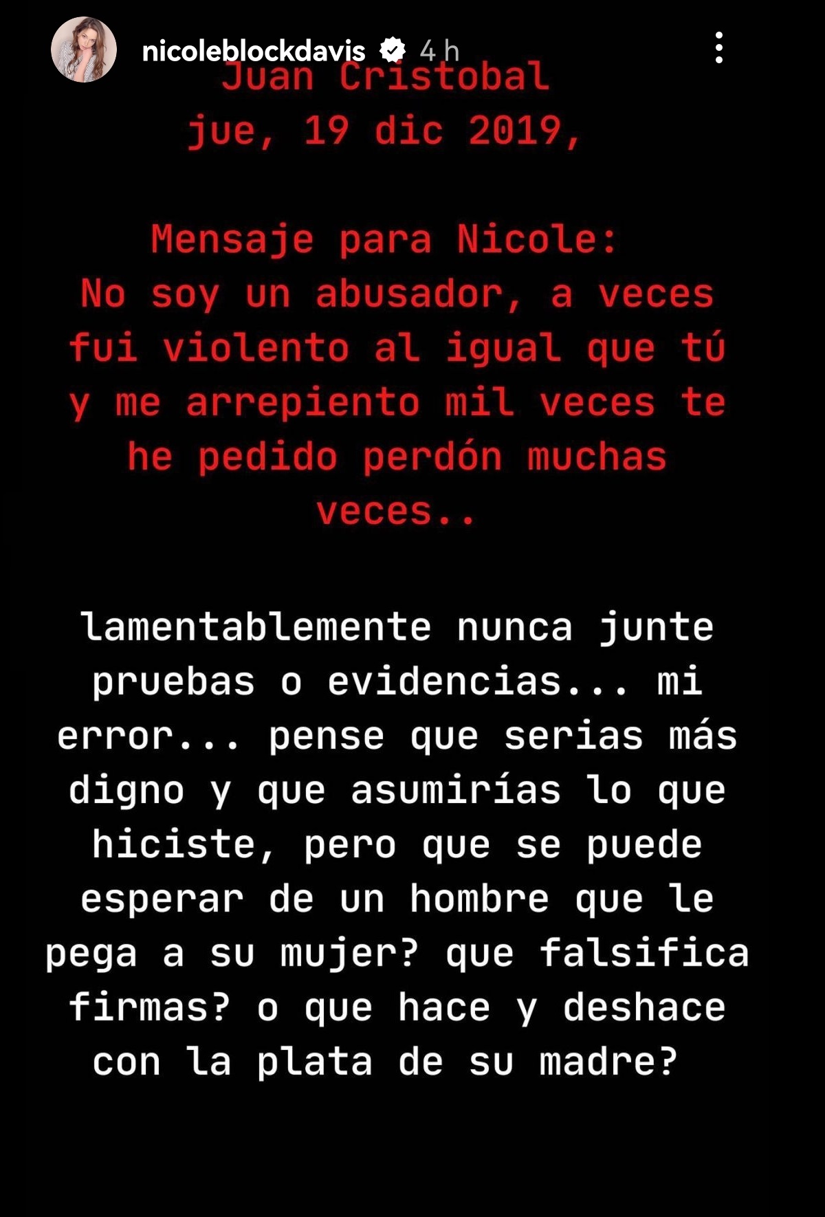 respuesta Nicole Block