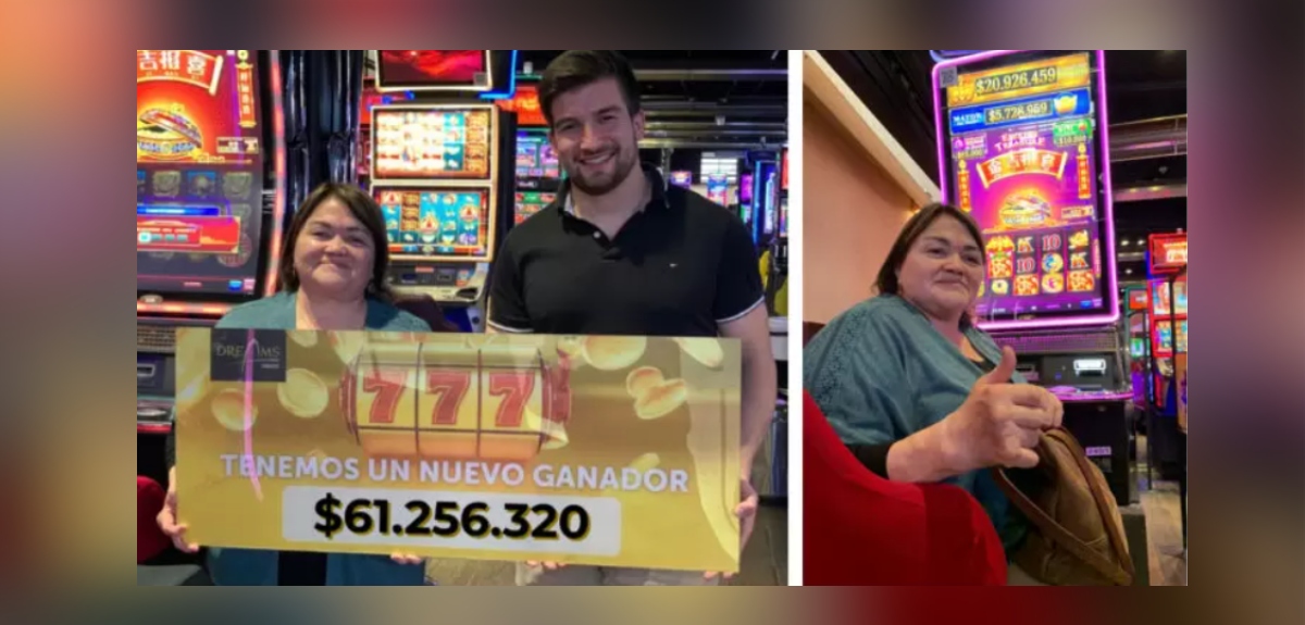 Profesora rural ganó millonario premio en casino Dreams de Temuco... con solo 880 pesos
